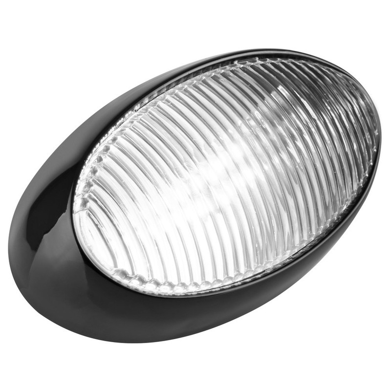Lumitronics RV 12V LED Oval Porch Utility Light, Clear &