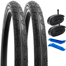 YUNSCM 2-PCS 26" Bike Tires 26x1.95/53-559 and 26" Heavy Duty Bike Tubes Schrader Valve Compatible with 26x1.75 26x1.90 26x1.95 26x2.0 Bike Bicycle Tires and Tubes (P-1087)
