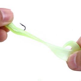 FOLANDO 17pcs Soft Fishing Lures kit, Fishing Lures with Heads Hooks Fishing Lures Sea Fishing Jig Heads Hook for Bass Freshwater Saltwater Crappie Trout