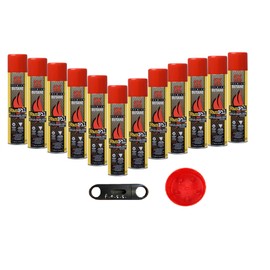 f.e.s.s. Fasfil Ultra-Refined Butane Fuel - Pure-Butane Refill Fluid for Torch with Nozzle Adapter - 5 Plastic Tips to Prevent Leakage - Sulfur-Free Lighter with V Cutter (12, 300 ML)