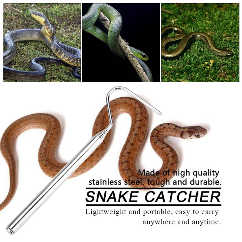 Collapsible Snake Hook Stainless Steel Extensible Snake Catcher Capture Hook