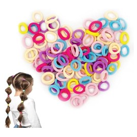 Mythya Ligas para el Cabello Elásticas 100 Piezas, Ligas Cabello Mujer, Cintas para el Cabello de Colores, Accesorios de Corbatas para el Cabello para Niñas y Mujeres