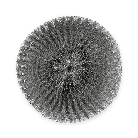 Hygoclean Scourers Metal Silver 60 g/m² Diameter 12.5 cm Scourer Metal Pot Scraper Steel Sponge Pack of 50