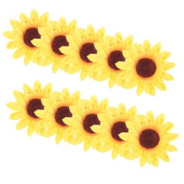 FRCOLOR 10Pcs Sunflower Hair Clips Decorative Alligator Barrettes for Women and Daily Wearing Hairpin Multi Layer Floral Design Firm Hold Hair Side Clip