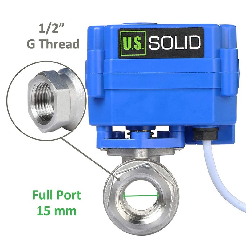 U.S. Solid Electric Ball Valve 110V AC (85-265V AC) Electric