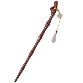 Ipetboom Vintage Chalcedony Decor Hairpin for Women Traditional Chinese Hair Stick for Long Hair