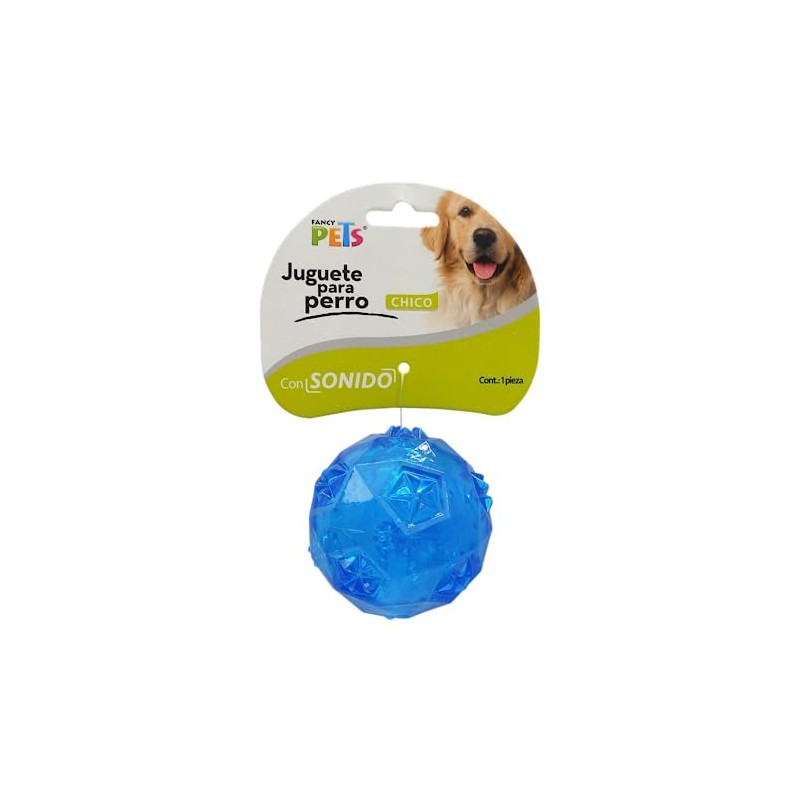 Fancy Pets Juguete Pelota Prisma para Perro con SonidoTamaño Chico