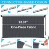 Amagenix Outdoor Roller Shade 8'(W) X 6'(H), Exterior Cordless Patio