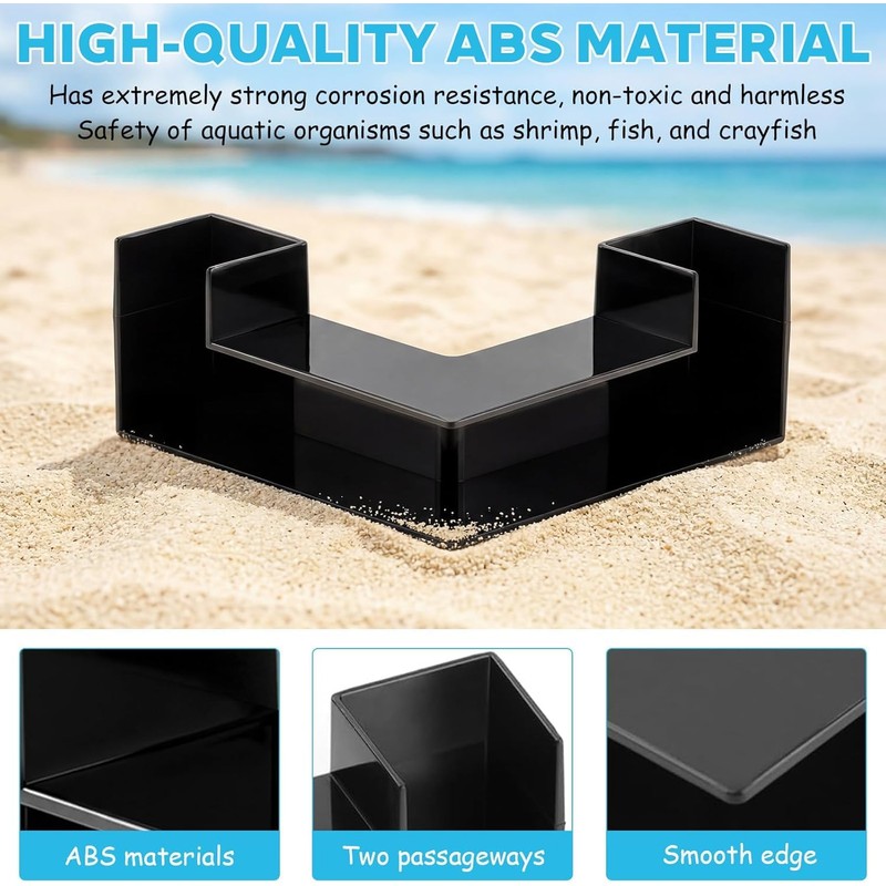 LQMBABY Fish Tank Decor Aquarium Cave - 2-Hole Aquarium Tunnel