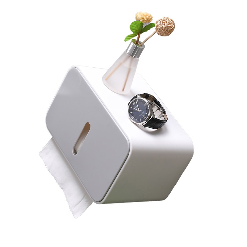 Wall Mounted Tissue Box Dual Paper Outlet Waterproof and Moistureproof