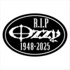 Imagine This Company Rip Ozzy 1948-2025 Oval Shaped Car Magnet;
