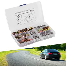 KIMISS Rustproof U‑Clips Nuts Assortment Automotive Interior Trim Fasteners with Stainless Steel Screws