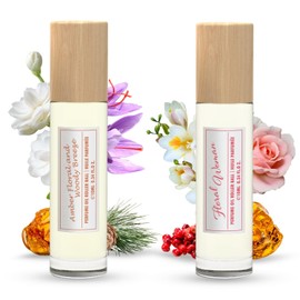 ARLYN Amber Floral and Woody Breeze & Floral Woman Roll On Fragrance Oil for Men & Women (0.34 fl.oz/10ml) Long lasting Perfume Inspired by Baccarat Rouge 540 & Victor & Rolf Flowerbomb, Made In USA