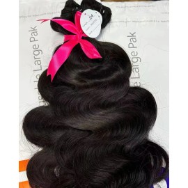 Cambodian Wavy Raw Hair Bundles Unprocessed Raw Human Hair Bundlesstyle: Body Wave, color: Black, Stretched Length: 24"