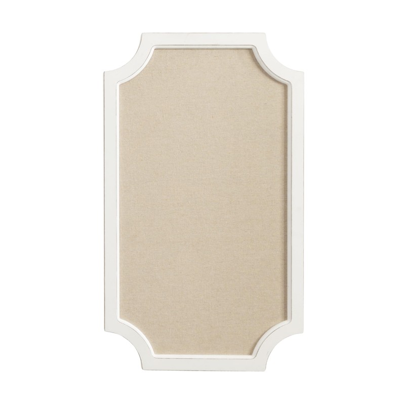 Hogan Framed Scalloped Decorative Wall Pinboard; White; 18 x 30;