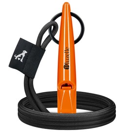 bluzelle Recall 5800 Profi Hundepfeife mit Band für Hundetraining, Pfeife aus BPA-freiem Kunststoff, Einstellbares Umhängeband aus Polyester, Genormte Frequenz 5800Hz, Hund Rückruf, Farbe:Orange