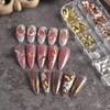 1 box rose gold silver butterfly nail decoration parts nail