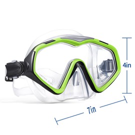Professional Snorkel Diving Mask, Ultra Clear Lens with Wide View Tempered Glass Snorkeling Mask Gear,Anti Leakage Scuba Mask, Silicone Swimming Goggles Mask for Adults