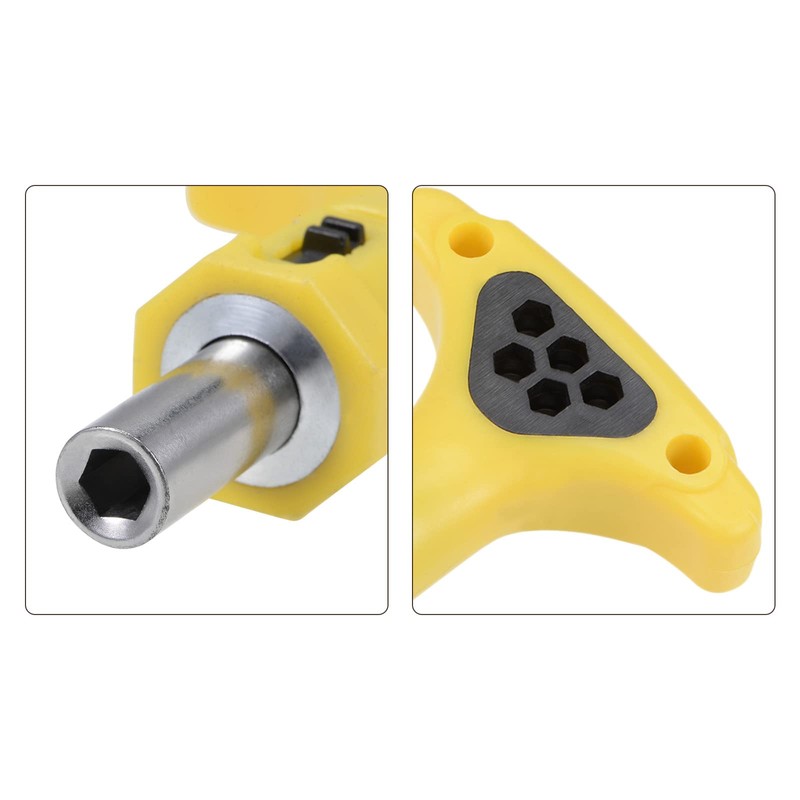 Kozelo Ratchet Screwdriver Adjustable Handle - T Shape Multifunctional Holder