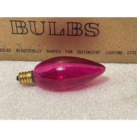 Unbranded PINK Candelabra 25 Watt Teardrop Light Bulbs JAPAN LJ-25-KPU LOT of 24 NEW