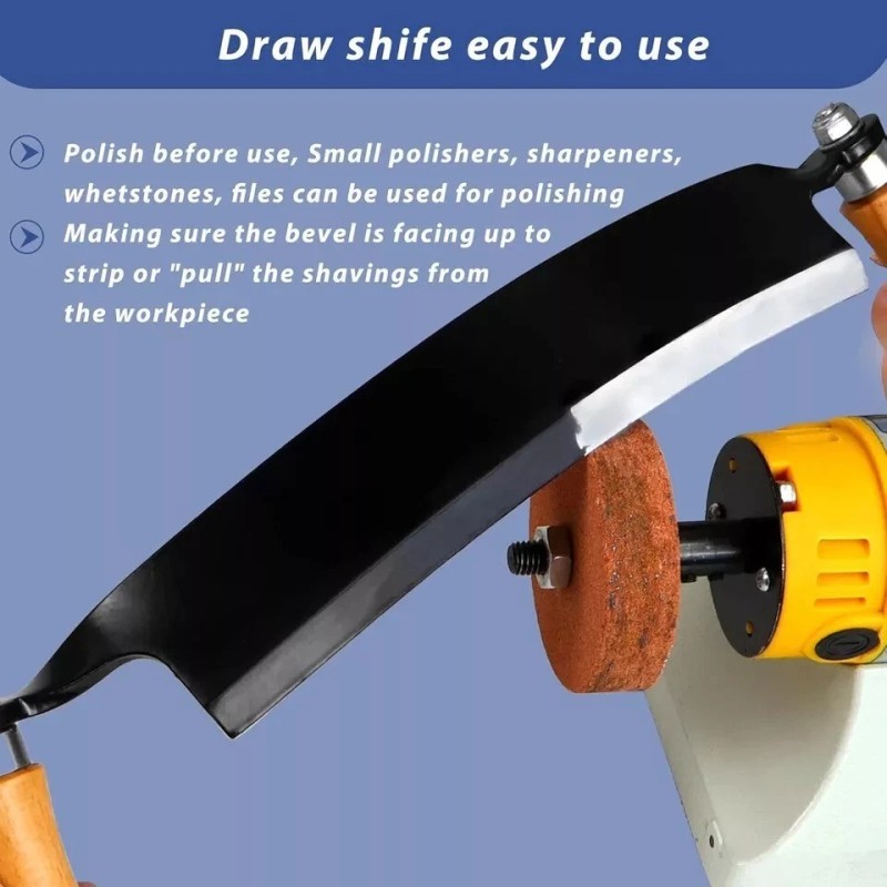 No Brand 10 in Draw Knife,Felled Draw Shave Knife, Curved