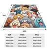 Turamurra Cartoon Poodle Dog Fleece Blanket for Mom Girls Women