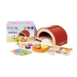 Kiddy Steps Wooden Pizz Oven Set - Interactive Playset Cooking Kitchen for Play Pretend