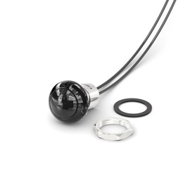 HBAN 12mm Momentary Push Button Switch, SPST 1NO 3A 250VAC, Waterproof Mini Round Panel Mount with Glue-Filled Pre-Wired 190mm Leads (1Pcs, Black)