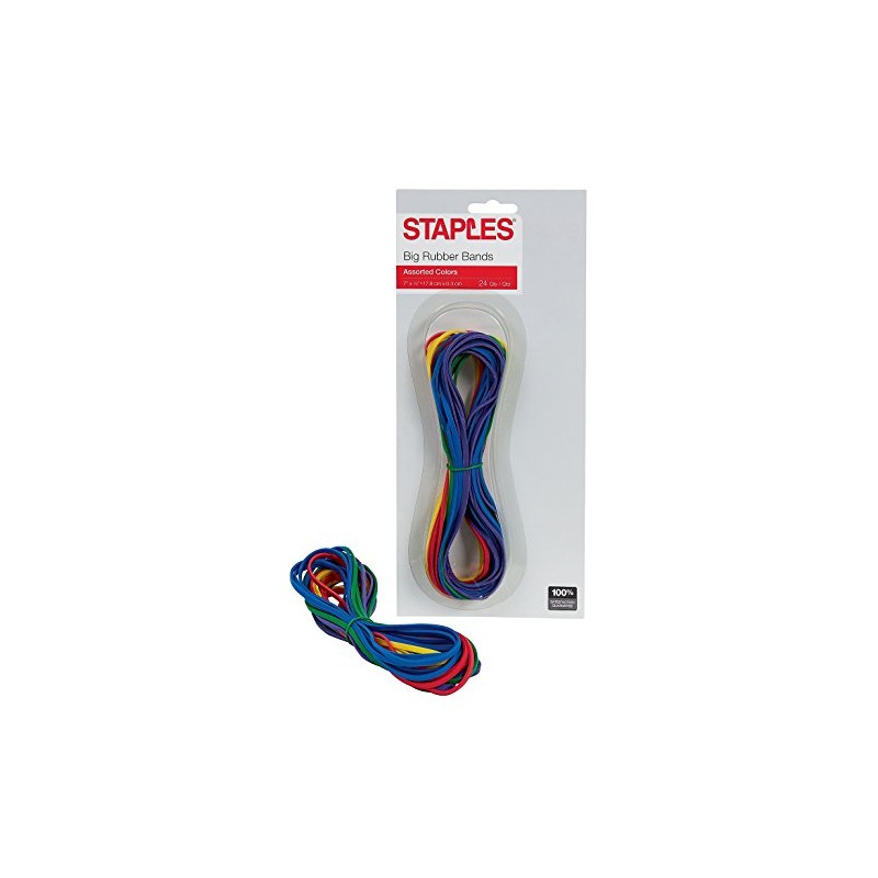 Staples Brand Large Rubber Bands 24 Pack