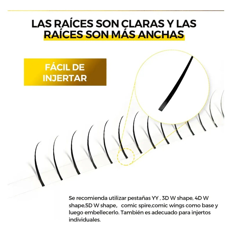 Masscaku Extensión De Pestañas Espigas A Shape Individuales