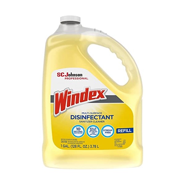 Windex Disinfectant and Multi-Surface 1 Gallon, Pack of 4
