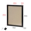 QWORK 11"x14" Picture Frame with Shatter-Resistant Glass, Black Engineered Wood