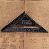 7'' Metric Aluminum Alloy Oxidation Roofing Square Triangle Angle Protractor,Black