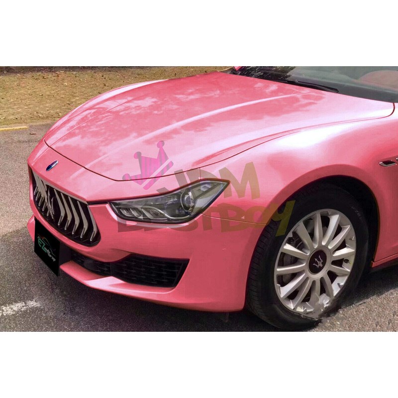 Super Gloss Metallic Pink Automotive Vinyl Wrap Car Vehicle Bubble