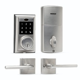 NEIKO 52905A Keyless Entry Door Lock Set - Stainless Steel & Zinc Alloy Keypad Lock with Handle and Deadbolt for Front Door