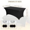 AMFUN Spandex Tablecloth, 1 Piece 4 ft Stretch Tablecloth, Rectangular