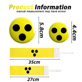 HOMURY Pack of 8 Blind Bandages Blind Badges: Blind Bracelet with Blind Points, Blind Bandage for Arm for Visually Impaired People Gift, black