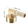 sourcing map Brass Hose Barb Fitting Elbow, 10mm Barbed x