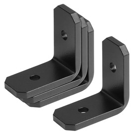 eoere 4 PCS 2" x 1" Heavy Duty Black Rafter Clips Brackets, Steel Corner Brace for Wooden Battens Timber Beam Joist, Thickness 3/16"(6 Gauge)