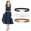 JASGOOD 3 Pack Skinny Elastic Stretch Dress Belt for Teen