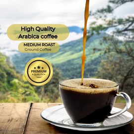 El Pantry Puerto Rican Coffee, Arabica Ground Coffee, 3 Pack (8 Oz Each), Includes Wooden Spoon, Cafe El Coqui, Yaucono, Borinquen - Premium Arabica medium roast coffee for a Rich Flavor