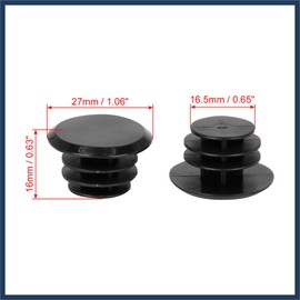 INFINAUTO 4pcs Bike Handlebar Bar Plastic End Plugs Caps Locking Grip Black Stylish Design