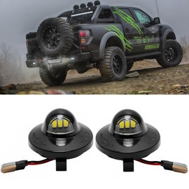 Kixilo LED License Plate Lights LED Tag Lights Assembly Compatible with Ford F150 F250 F350 F450 F550 Bronco Ranger Explorer Excursion Expedition Lincoln Mark LT ，6500K White(2PCS)
