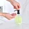 JINCROP 13.5Oz Glass Soap Dispenser, Clear Hand Soap Dispenser for