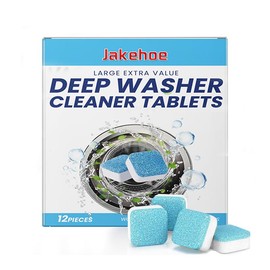 JAYSUING Washing Machine Cleaner Descaler 12 Pack - Deep Cleaning Tablets For HE Front Loader & Top Load Washer, Septic Safe Eco-Friendly Deodorizer, Clean Inside Drum And Laundry Tub Seal - quantity: 3pc