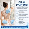 2 Pack Blue Exfoliating Wash Gloves - Body Scrub Mitts