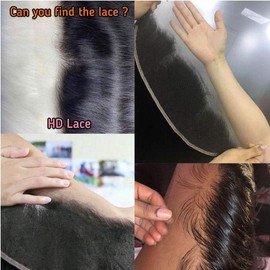 Nicewig 100% Human Hair HD Lace Closure 4b 4c Afro Kinky Curly 5X5 Invisible Lace Closure Piece with Baby Hair Free Part Bleached Knots 12"inch