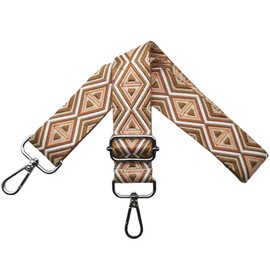 Adjustable Shoulder Strap for Bags, Bag Straps for Changing, Shoulder Strap for Bags, Shoulder Strap 3.8 cm Width with Silver Carabiner Bag Strap for Women's Handbags, Brown, M13