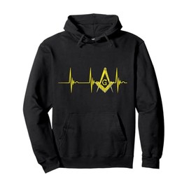 Freemason Heartbeat EKG Pulse Mason Masonic Symbol Of Faith Pullover Hoodie