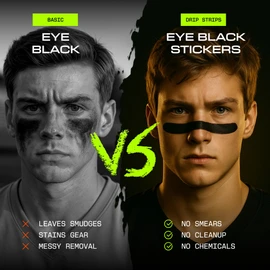 DRIP Strips Eye Black Stickers, 24 Pack Under Eye Tape for Athletes, Sweatproof, No Smear, Athletic-Grade Hold, Perfect for Baseball, Football, Lacrosse, Soccer, Hockey (The Savage Strip)